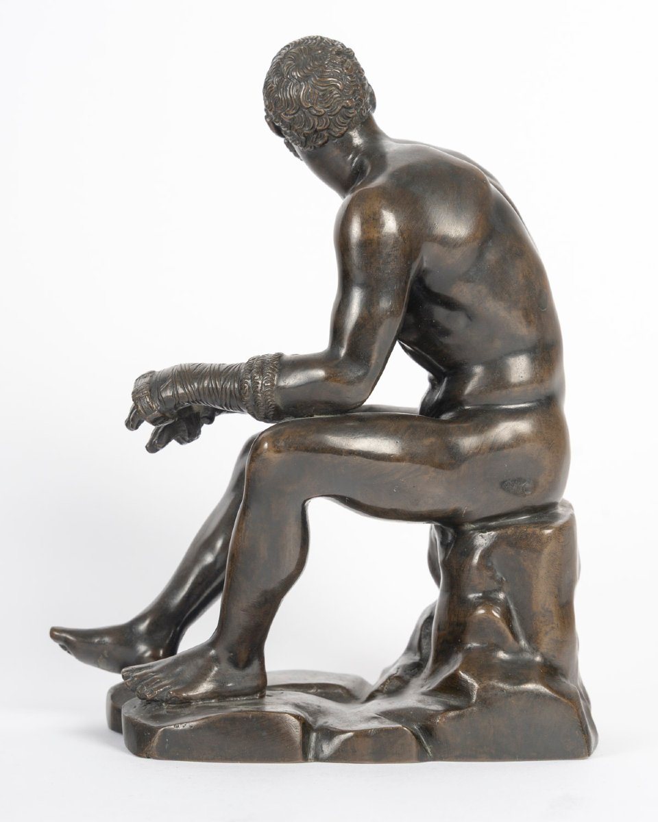 Grand Tour: The Boxer At Rest, Bronze, 19th.-photo-2