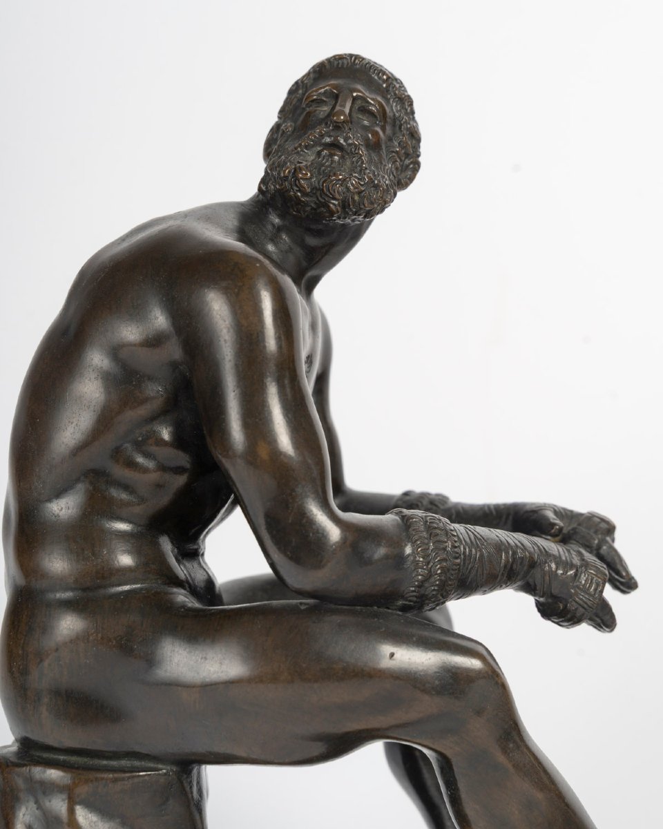 Grand Tour: The Boxer At Rest, Bronze, 19th.-photo-4