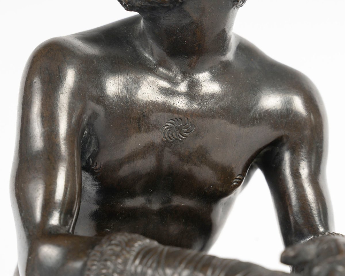 Grand Tour: The Boxer At Rest, Bronze, 19th.-photo-7
