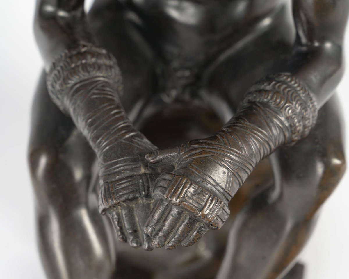 Grand Tour: The Boxer At Rest, Bronze, 19th.-photo-8