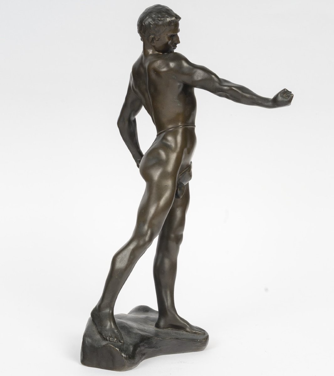 "the Strength": Bronze Sculpture Signed L. Madrassi-photo-1