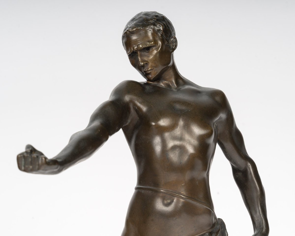 "the Strength": Bronze Sculpture Signed L. Madrassi-photo-2