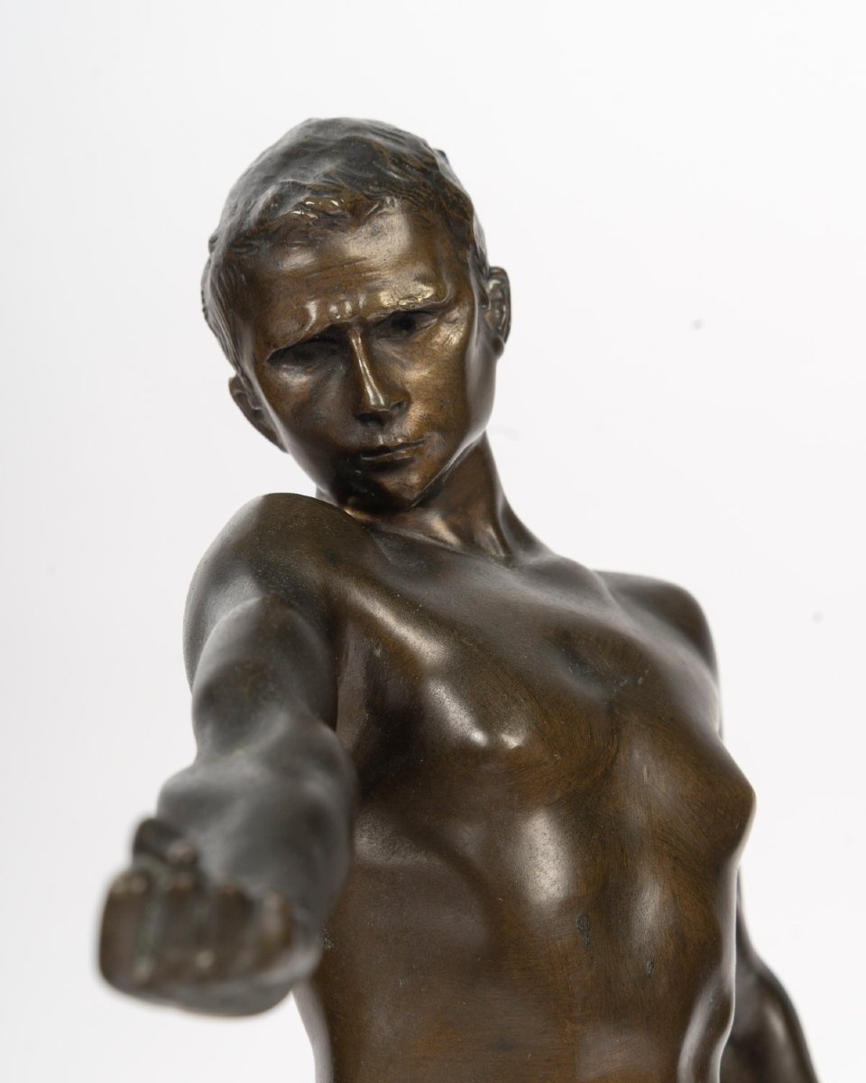 "the Strength": Bronze Sculpture Signed L. Madrassi-photo-4