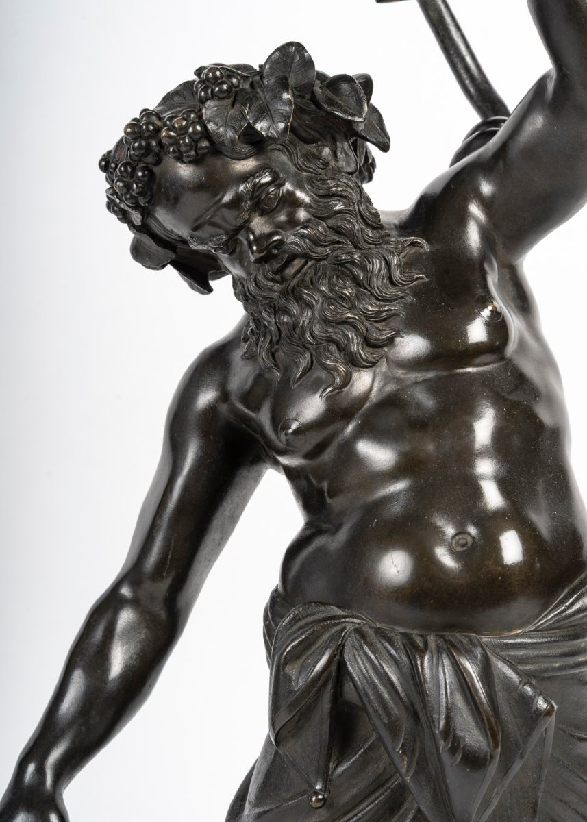 Grand tour : Silène de Pompéi en bronze, 19e-photo-4