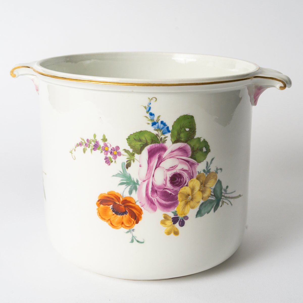 MEISSEN : rafraîchissoir à bouteille, 18e siècle-photo-4