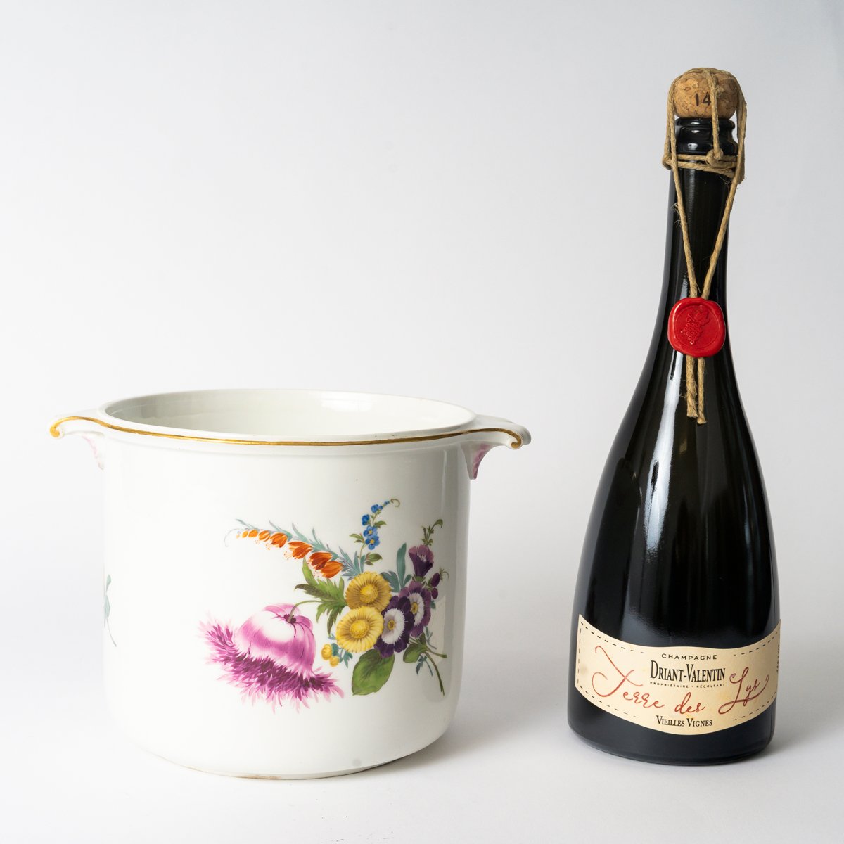 MEISSEN : rafraîchissoir à bouteille, 18e siècle-photo-5