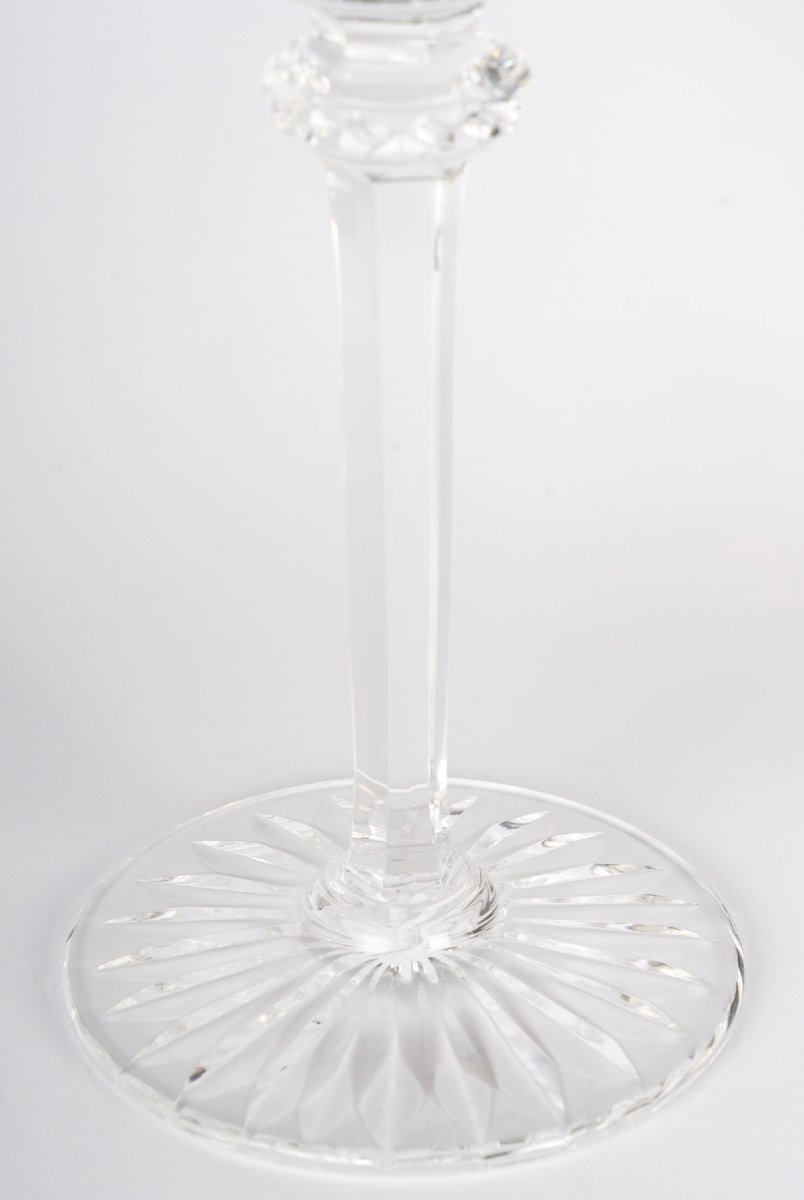 Cristal de Saint-Louis – 6 verres à vin modèle Tommy, cristal doublé multicolore -photo-3