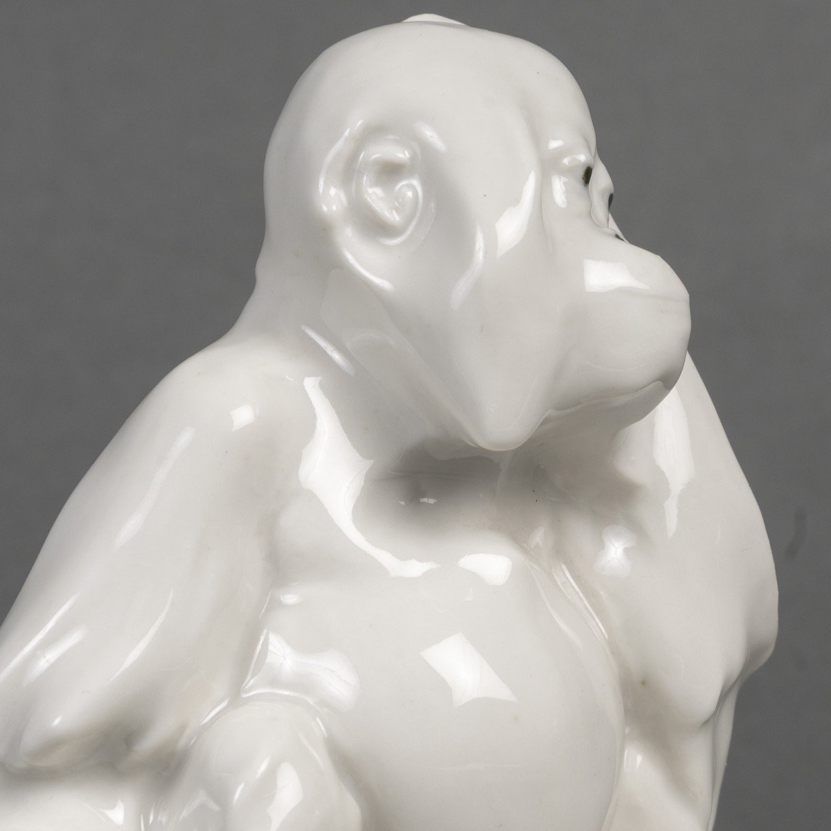 SANDOZ – Porcelaine de Paris : Singe penseur 1925.-photo-5