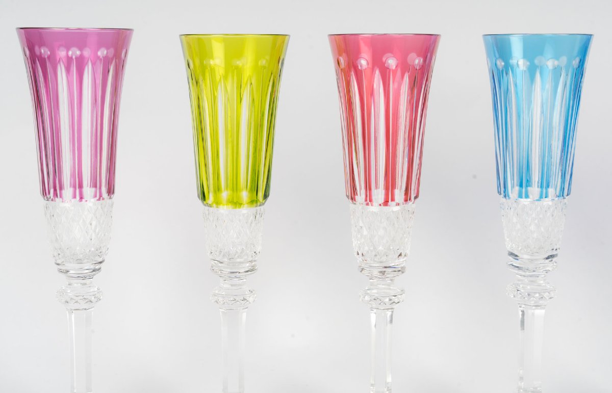 Cristallerie Saint-Louis – Modèle Tommy – Ensemble de 8 flûtes à champagne -photo-4