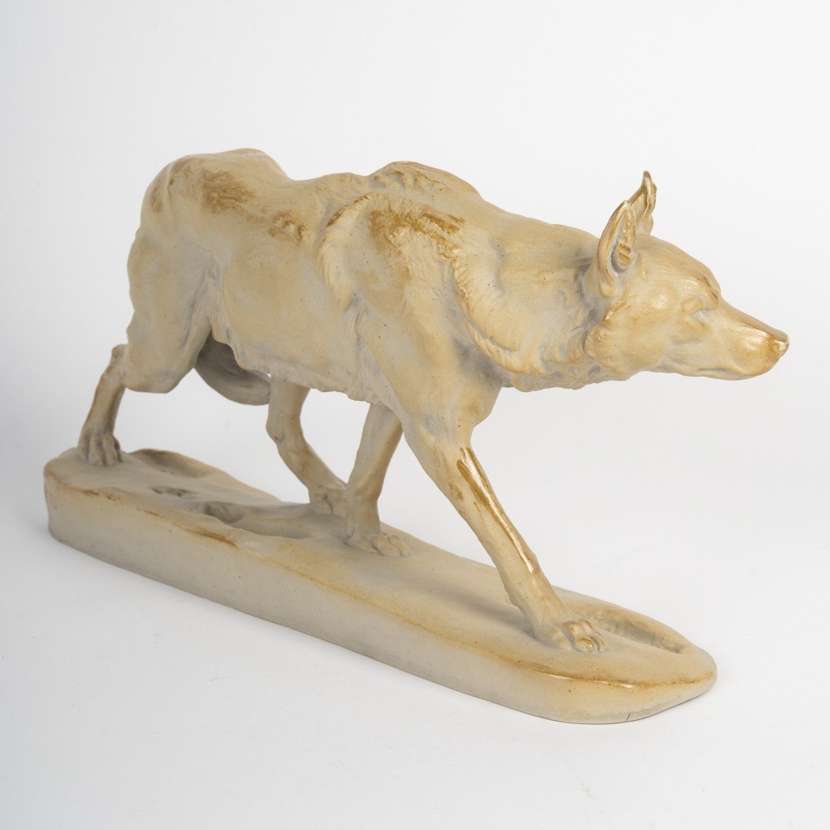 Sèvres Stoneware, 1932 - Walking Wolf, Charles Valton (1851-1918)-photo-4