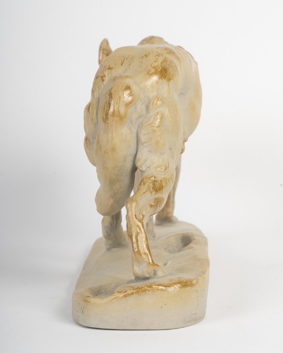 Sèvres Stoneware, 1932 - Walking Wolf, Charles Valton (1851-1918)-photo-2