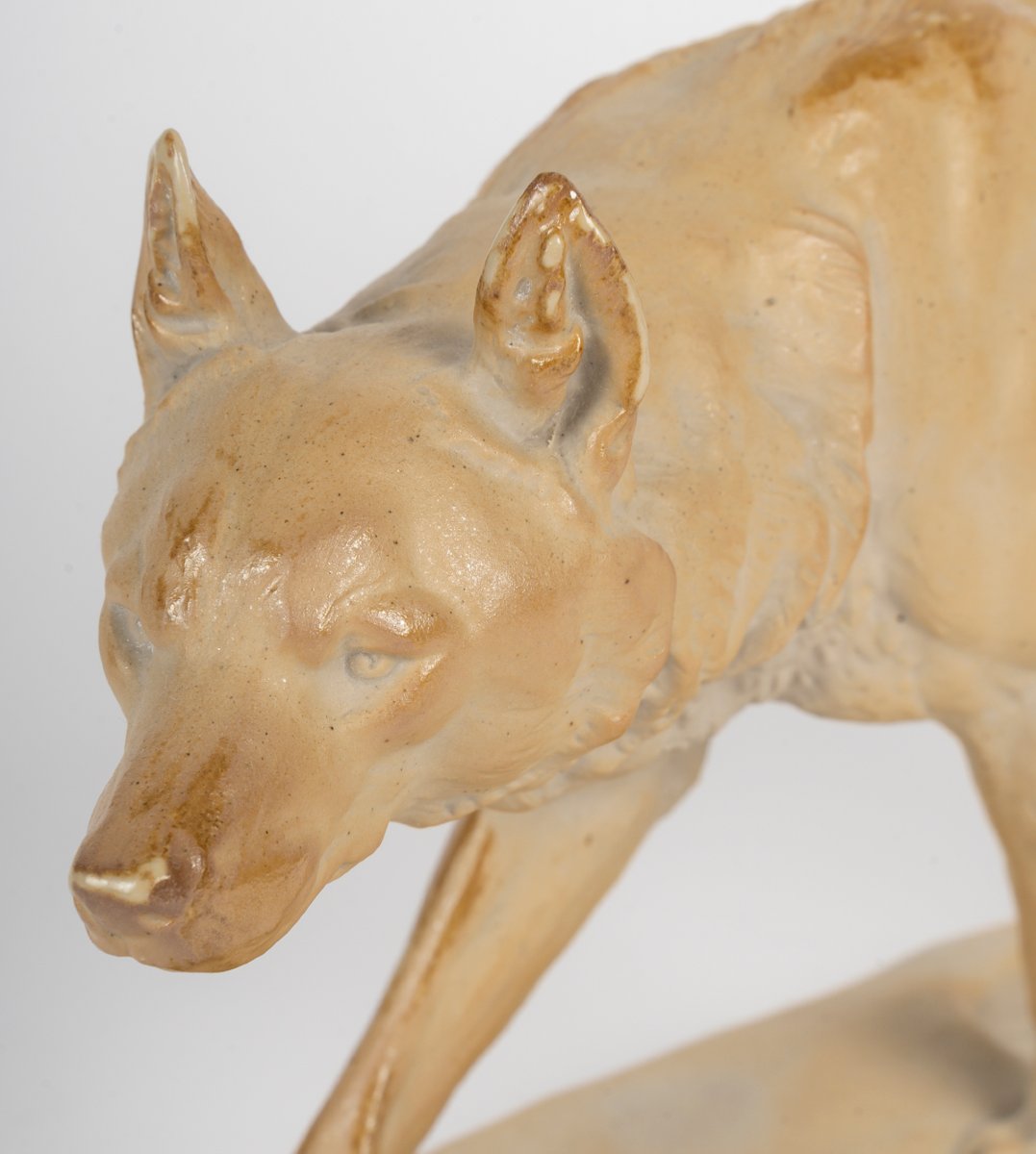 Sèvres Stoneware, 1932 - Walking Wolf, Charles Valton (1851-1918)-photo-3