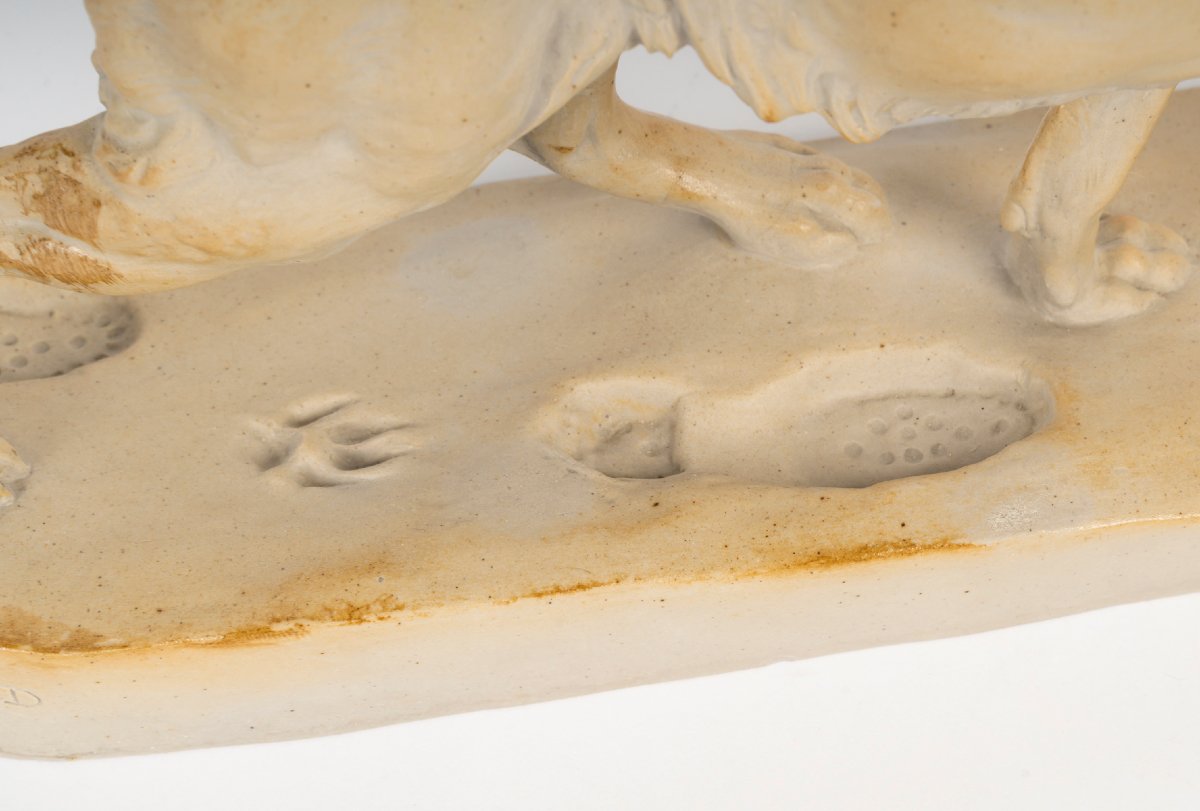 Sèvres Stoneware, 1932 - Walking Wolf, Charles Valton (1851-1918)-photo-5