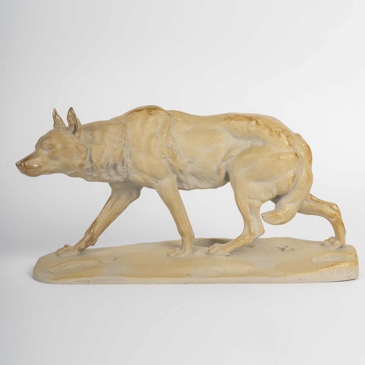 Sèvres Stoneware, 1932 - Walking Wolf, Charles Valton (1851-1918)