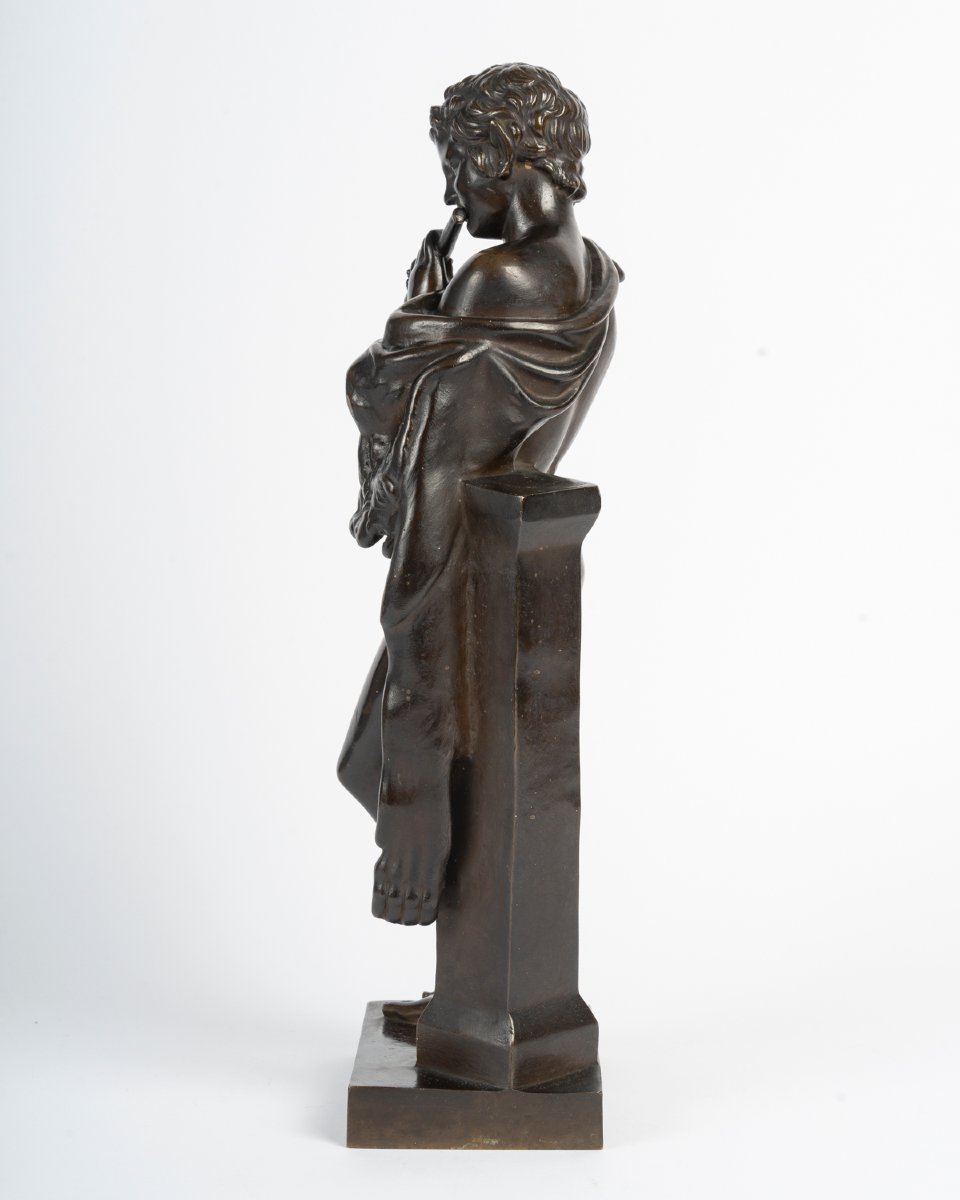 Barbedienne: Young Borghese Faun, 19th Century-photo-4