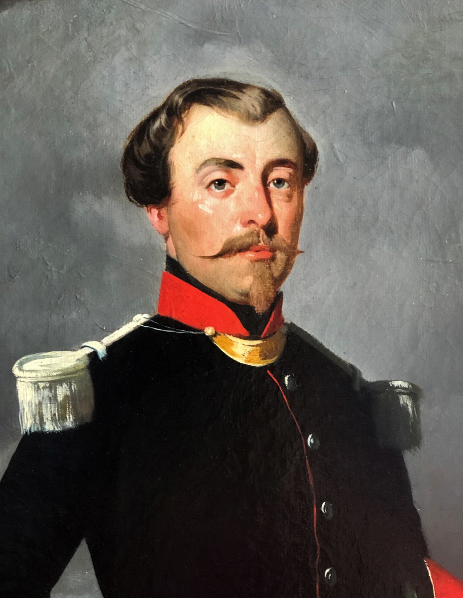 Portrait d'homme officier français, époque Napoléon III-photo-3