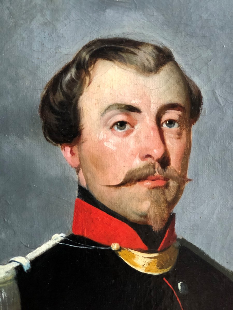 Portrait d'homme officier français, époque Napoléon III-photo-5