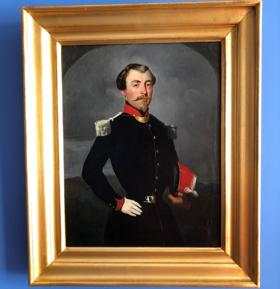 Portrait d'homme officier français, époque Napoléon III