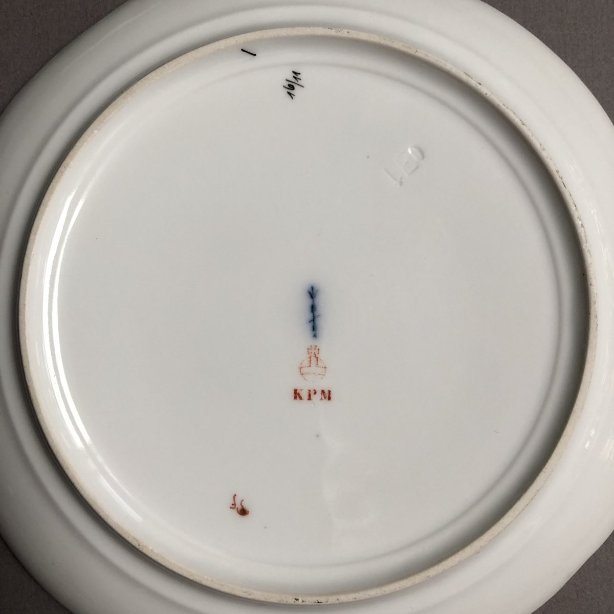 Kpm Berlin: Suite Of 5 Dessert Plates, Early 20th Century-photo-5