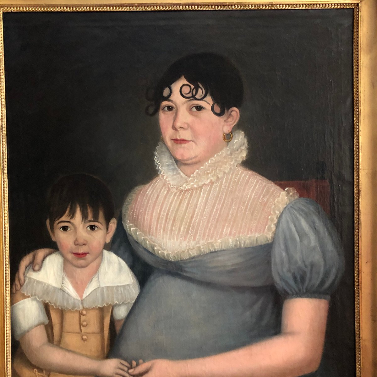 Empire Period Family Portrait: `` The Mother And Her Son ''-photo-2