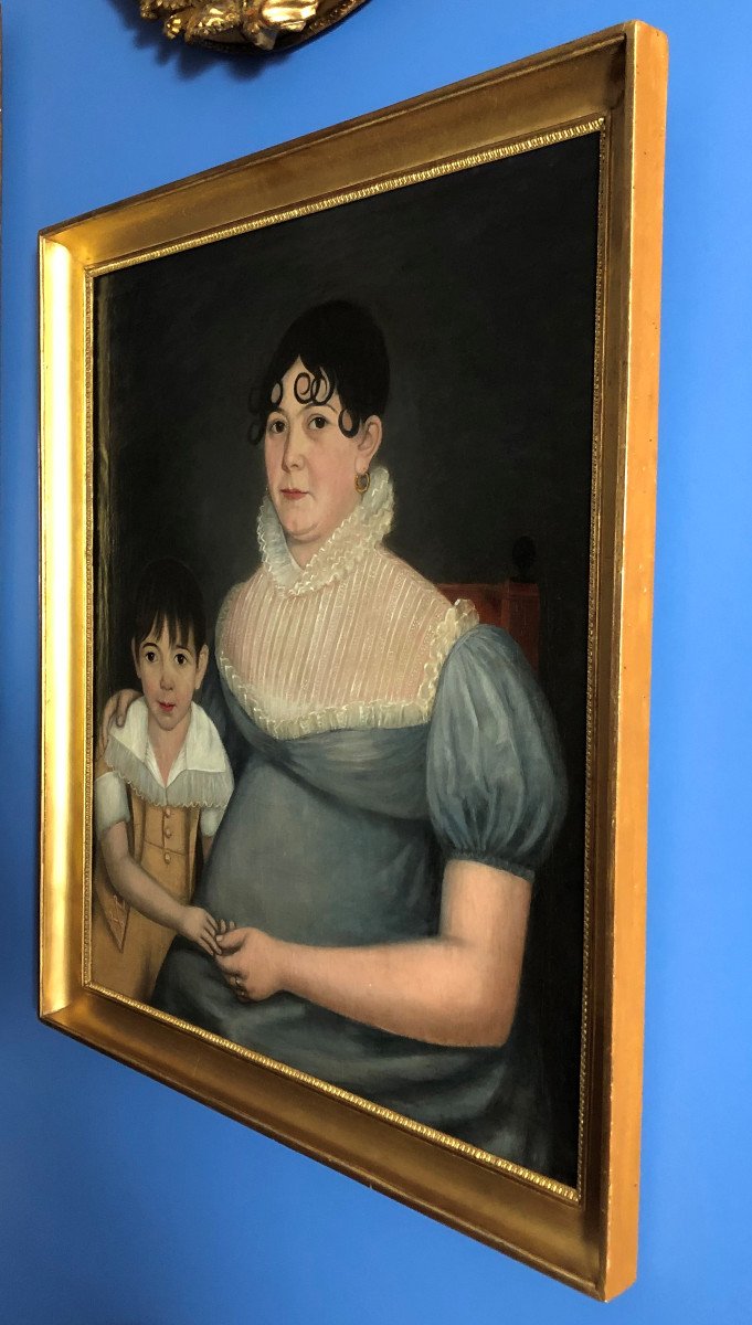Empire Period Family Portrait: `` The Mother And Her Son ''-photo-7