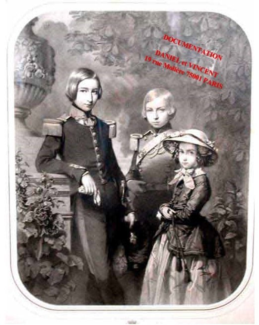 Les Enfants du Roi Léopold Ier des Belges: Broderie d’après Charles Baugniet-photo-7