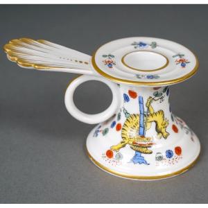 Meissen: Hand Candle Holder With Kakiemon Decoration, 19th