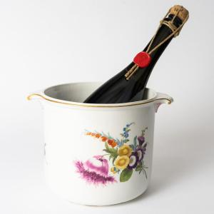 MEISSEN : rafraîchissoir à bouteille, 18e siècle