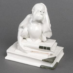 Sandoz - Porcelaine De Paris : Thinking Monkey 1925.