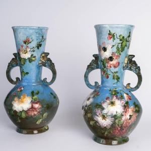 LONGWY – KILBERT : Céramique impressionniste, vers 1883-1885