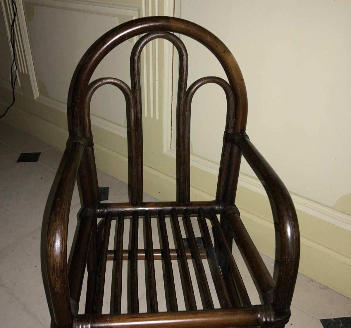 Fauteuil  D’enfant  à  bascule  En  Bois  Courbé  -photo-3