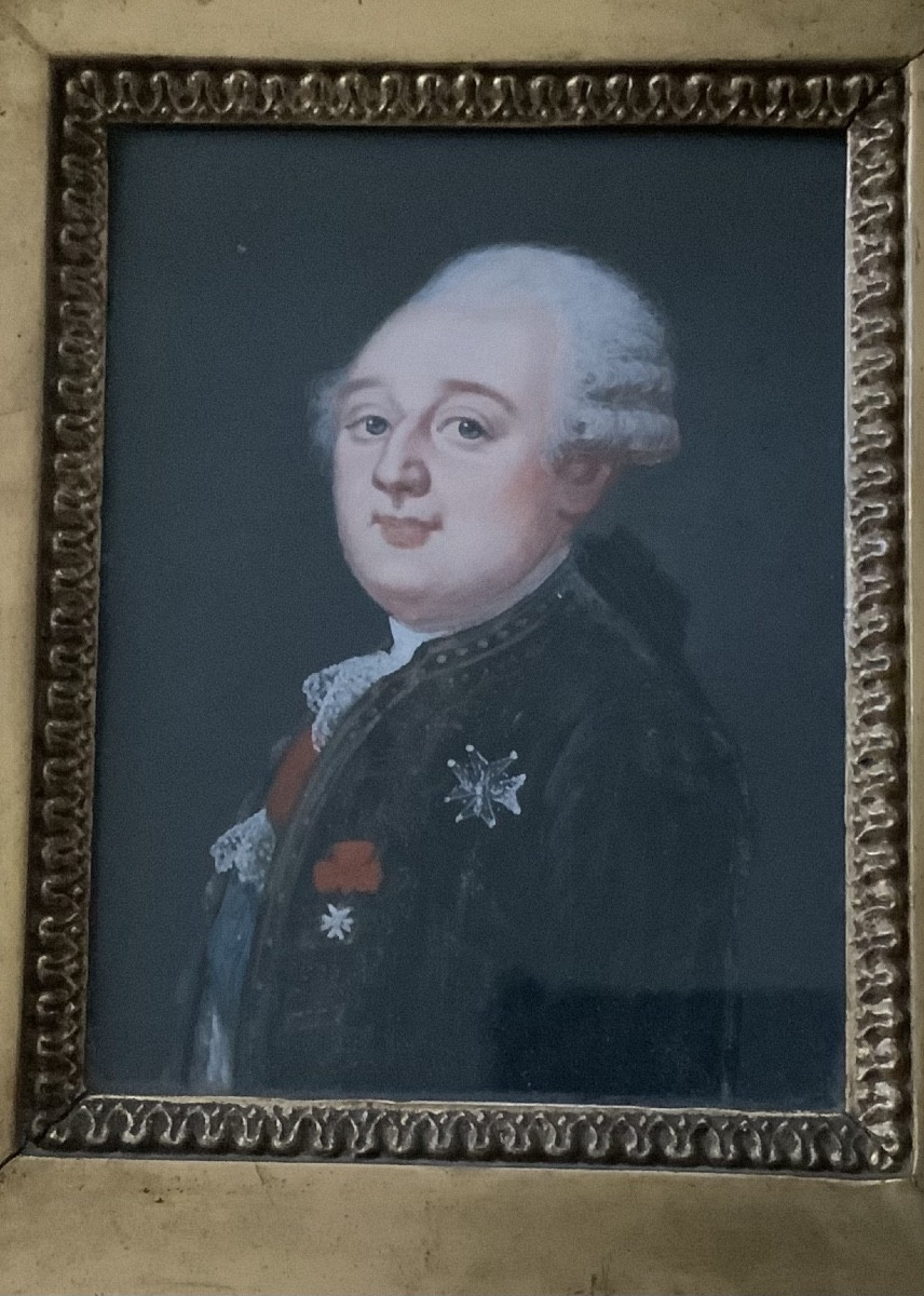 Portraits Of Louis XVI And Marie Antoinette, A Pair Of Late 18th-century Gouache Paintings -photo-4