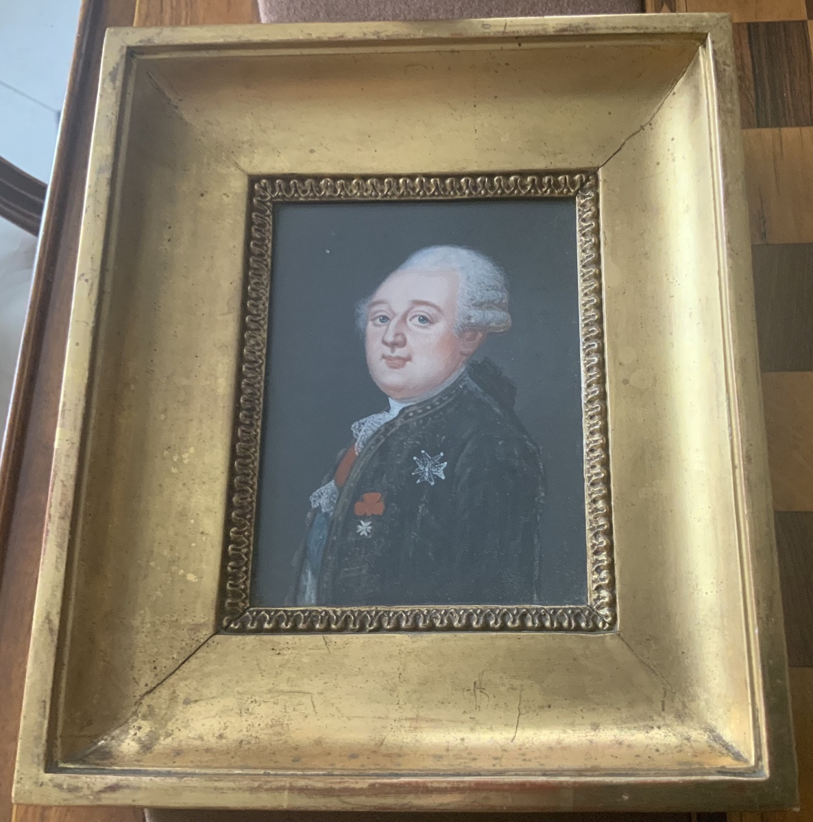 Portraits Of Louis XVI And Marie Antoinette, A Pair Of Late 18th-century Gouache Paintings -photo-3