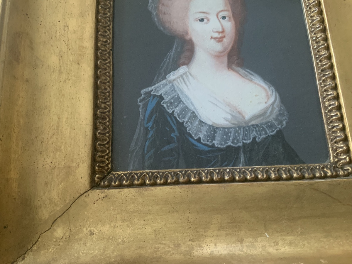 Portraits Of Louis XVI And Marie Antoinette, A Pair Of Late 18th-century Gouache Paintings -photo-6