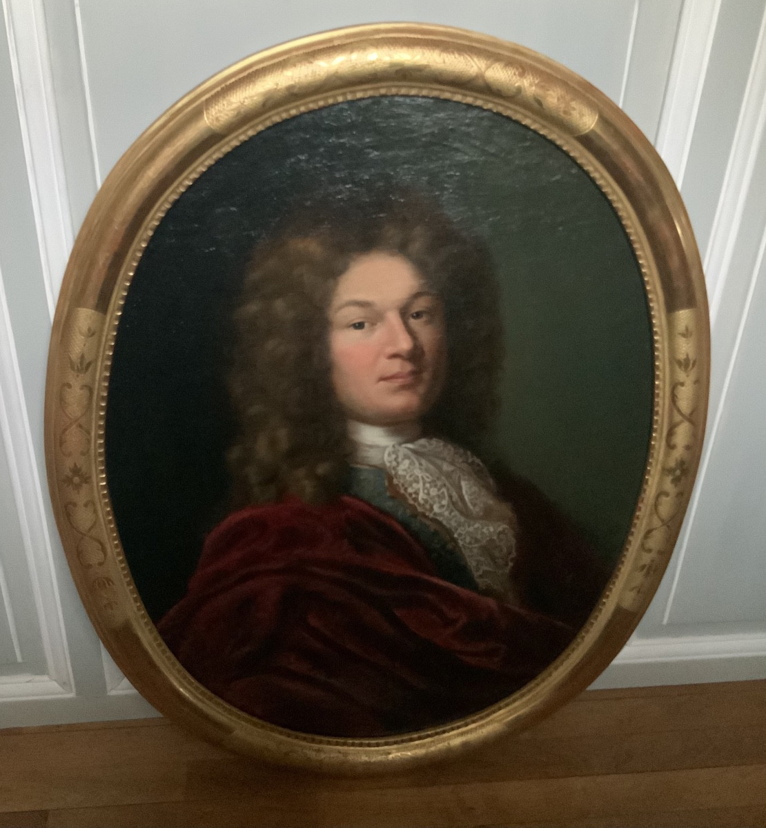 Two Portraits Forming A Pair Of An Aristocratic Couple. French 18th Century-photo-3