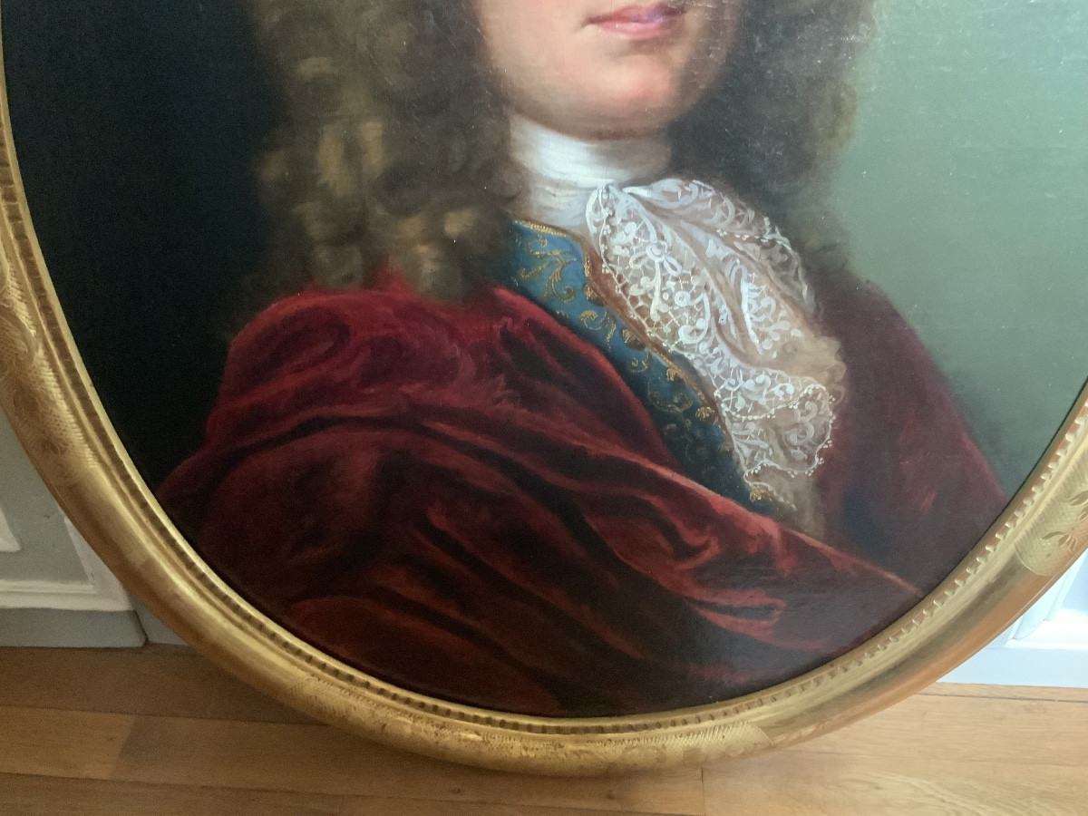 Two Portraits Forming A Pair Of An Aristocratic Couple. French 18th Century-photo-2