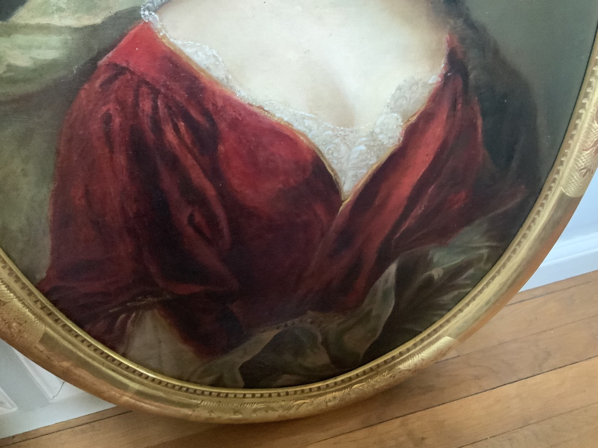 Two Portraits Forming A Pair Of An Aristocratic Couple. French 18th Century-photo-4