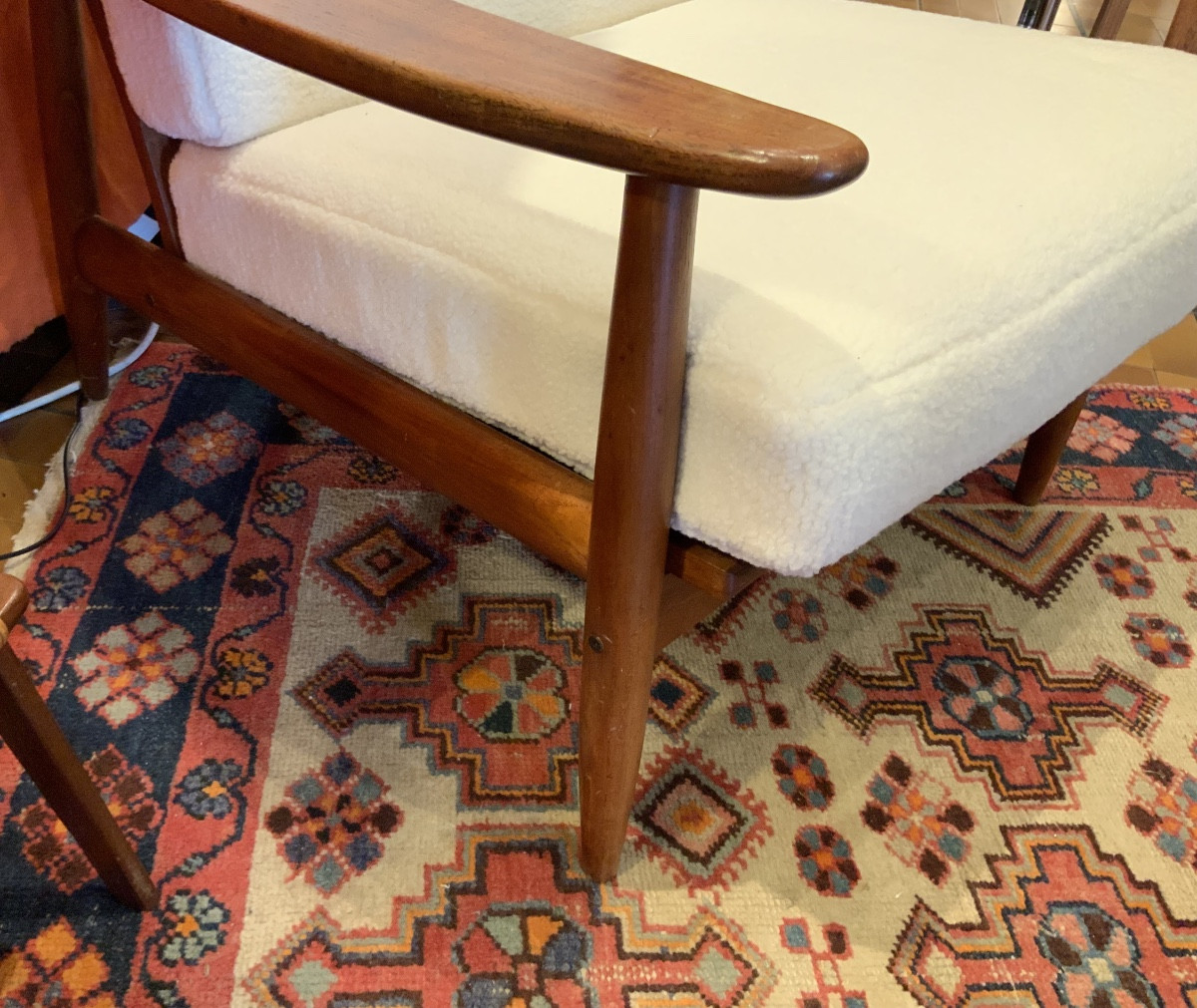 Fauteuil  Scandinave  en  teck  massif -photo-2