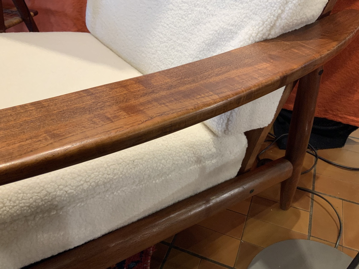 Fauteuil  Scandinave  en  teck  massif -photo-1