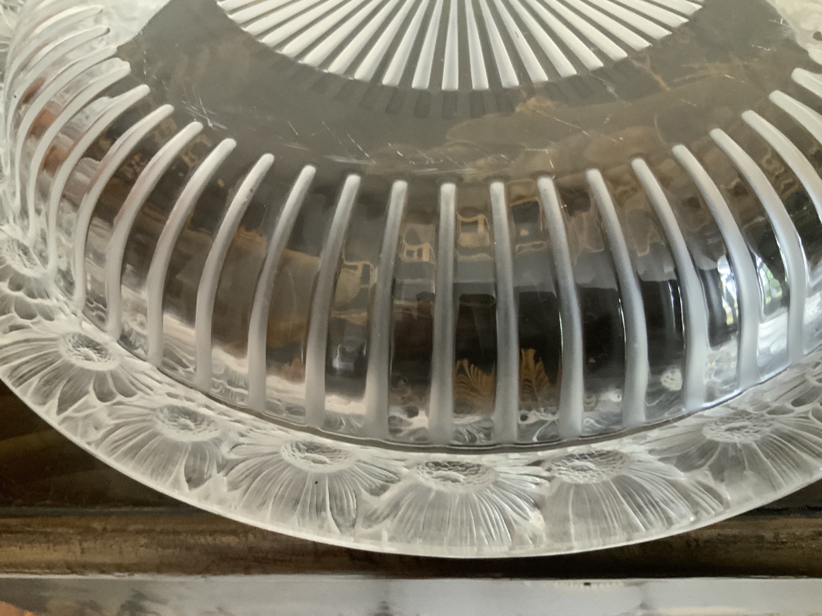 LALIQUE   Coupe  centre  de  table   en   Cristal  -photo-1