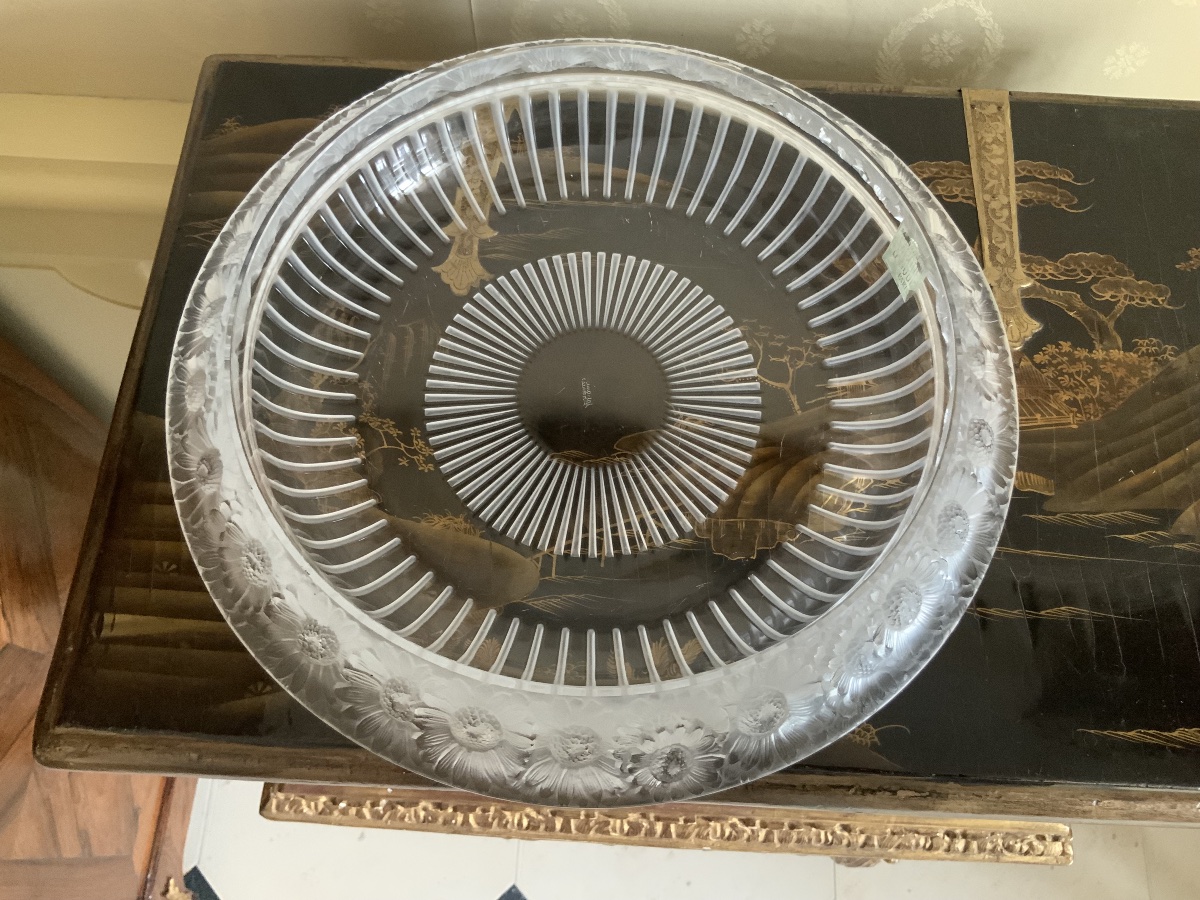 LALIQUE   Coupe  centre  de  table   en   Cristal  