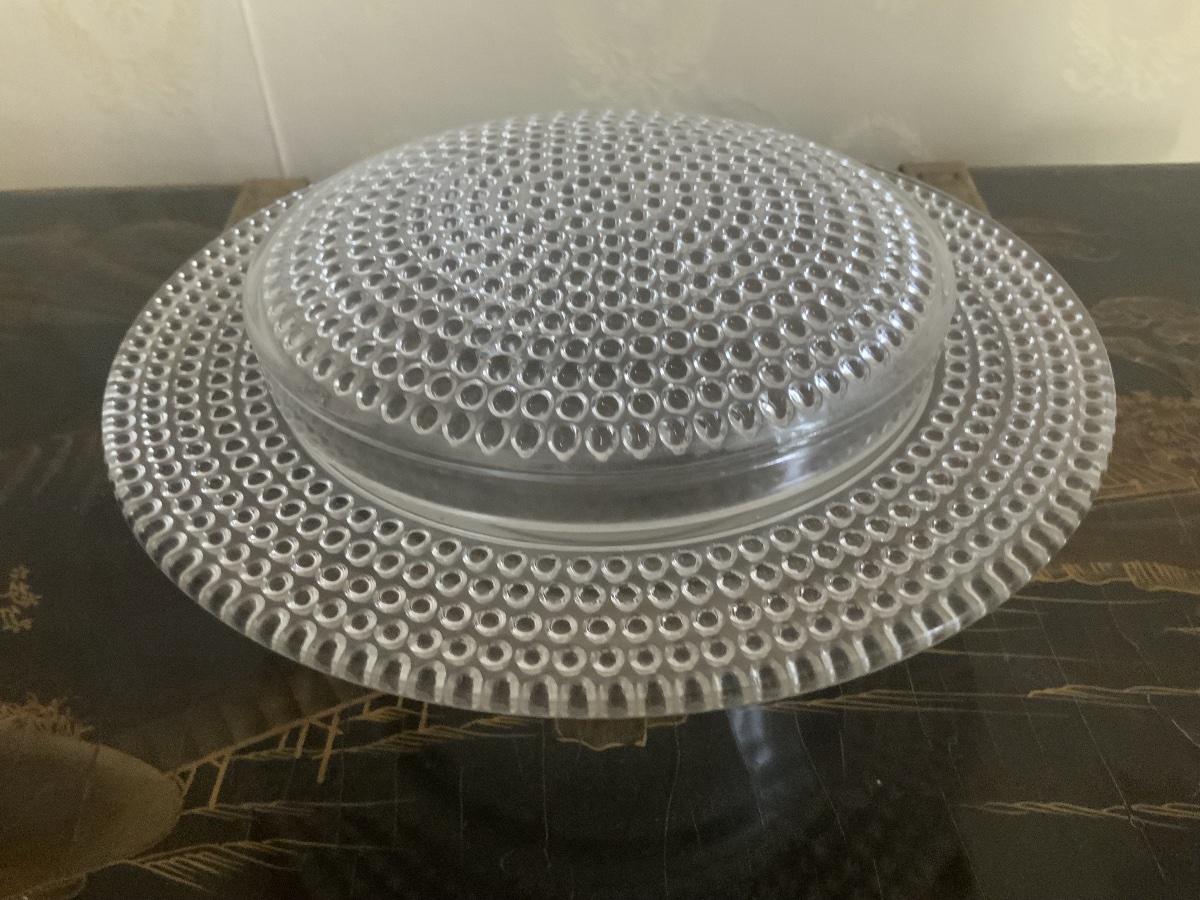 René Lalique.  Butter Dish  With  Lid, "nippon" Design