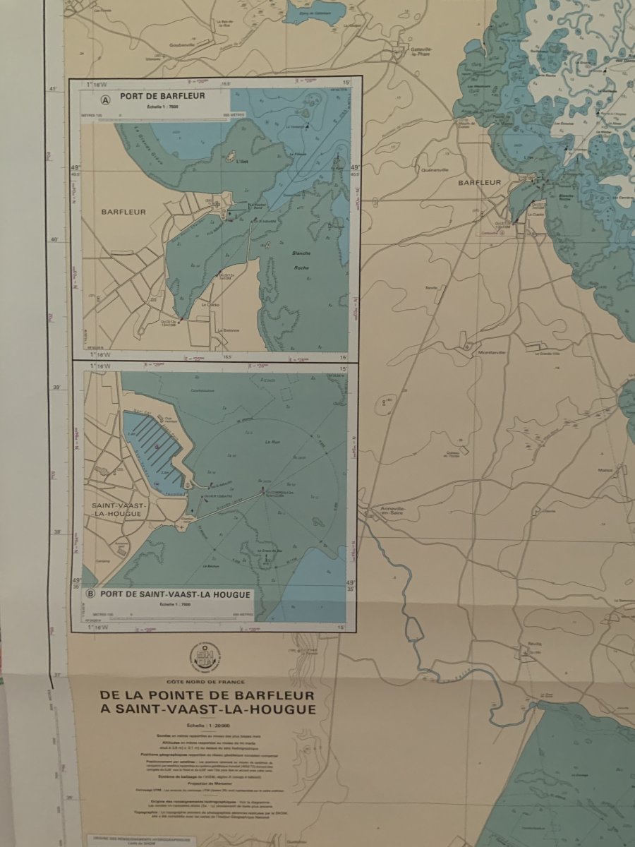 Marine Chart. North Coast Of France From Barfleur To St Vaast La Hougue-photo-2