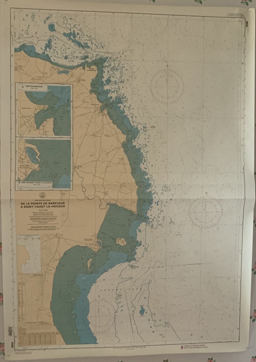 Carte Marine.  Côte  Nord  De  France  De Barfleur  à St Vaast La Hougue-photo-2