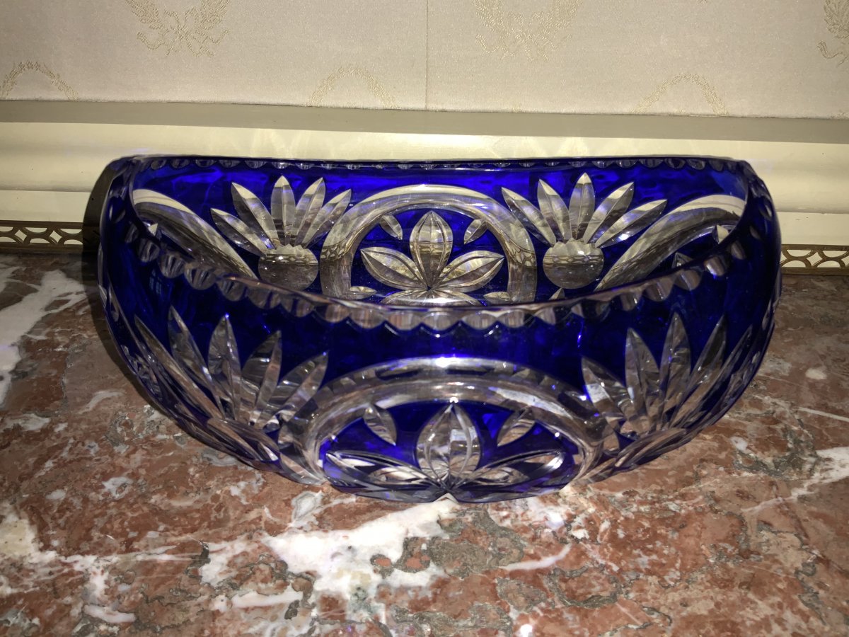 Oval Baccarat Cup Overlay Blue
