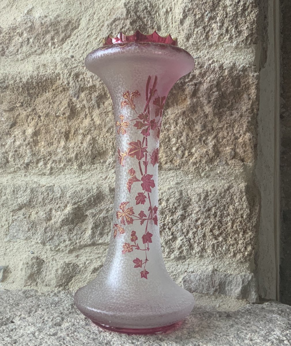 Vase  à  Collerette  En  Cristal  St  Louis