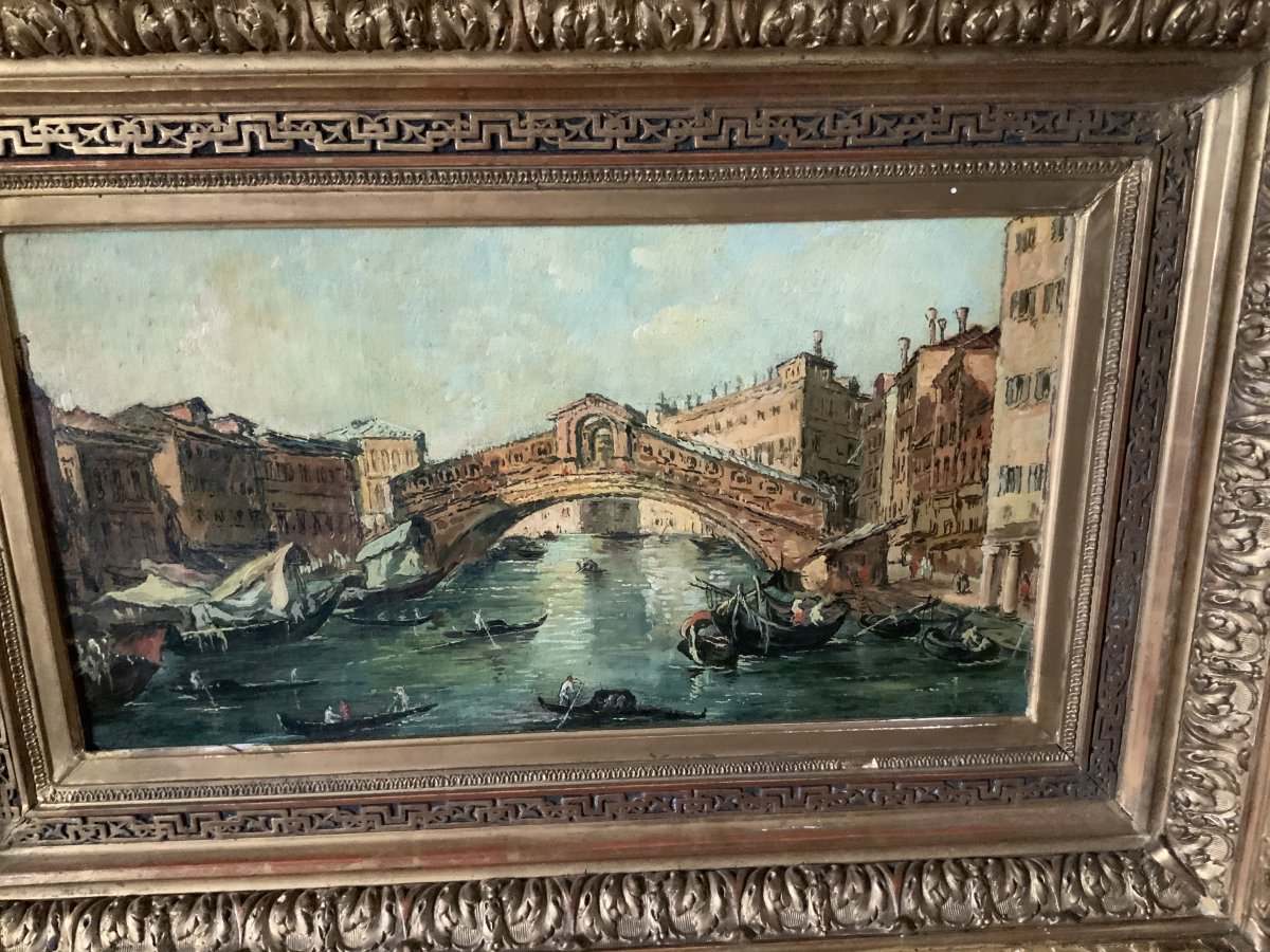 Venise.  Le Pont Du Rialto Par Lucia Ponga ( 1887-1968)-photo-2