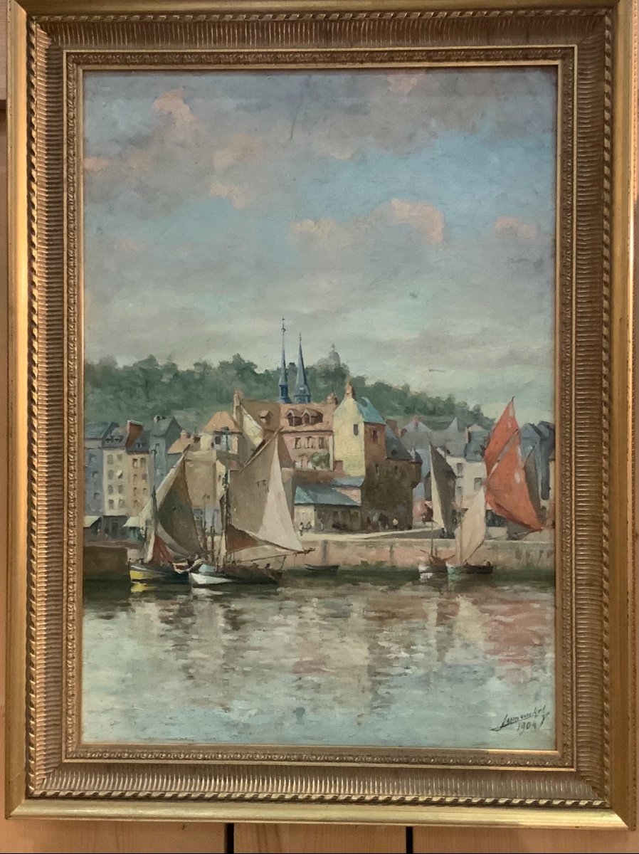 Bateaux De Pêche à  Honfleur Dumouchel  1904