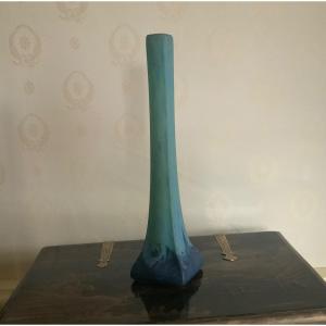 Daum Vase, Blue Multilayer Glass