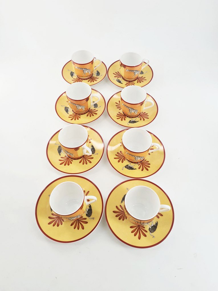 Very Rare Part Of Hermès Porcelain Table Service Model Africa, 91 Pieces -photo-6